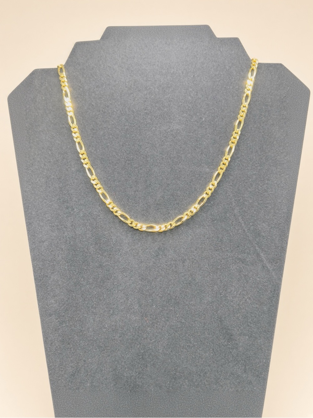 NEW AJE 925 Gold Plated Sterling Figaro Chain 16"